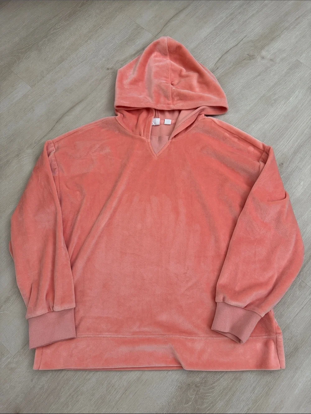 GAP Coral Velour Hooded Pullover